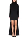 Tom Ford Sophisticated Mini Dress Back Drape In Black