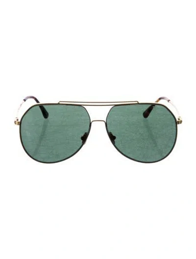 Pre-owned Tom Ford Cole Aviator Sunglasses In Gold