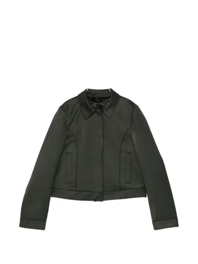 Tom Ford Collar Crop Jacket In Green