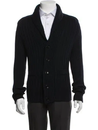 Pre-owned Tom Ford Collar Long Sleeve Cardigan In Blue