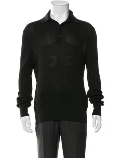 Pre-owned Tom Ford Collar Long Sleeve Polo Shirt In Black