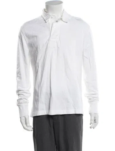 Pre-owned Tom Ford Collar Long Sleeve Polo Shirt In White