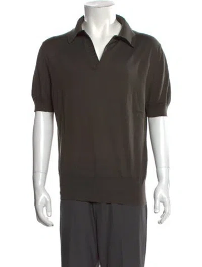 Pre-owned Tom Ford Collar Short Sleeve Polo Shirt In Black