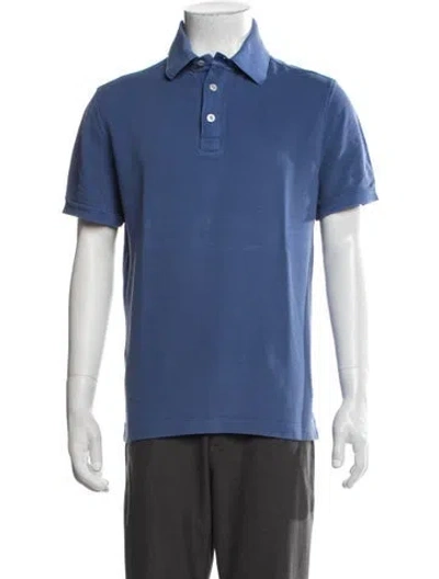 Pre-owned Tom Ford Collar Short Sleeve Polo Shirt In Blue