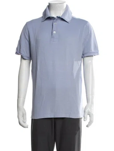 Pre-owned Tom Ford Collar Short Sleeve Polo Shirt In Blue
