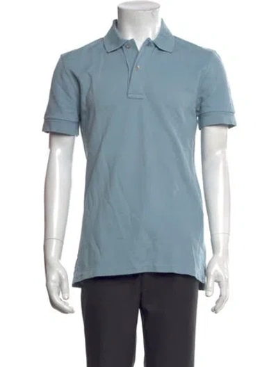 Pre-owned Tom Ford Collar Short Sleeve Polo Shirt In Blue