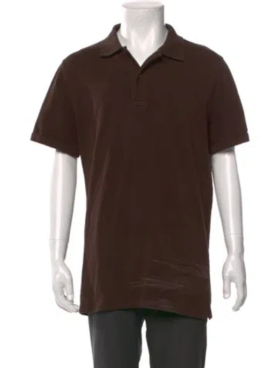 Pre-owned Tom Ford Collar Short Sleeve Polo Shirt In Brown