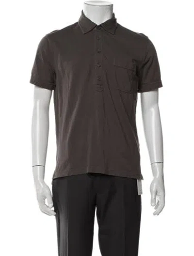 Pre-owned Tom Ford Collar Short Sleeve Polo Shirt In Brown