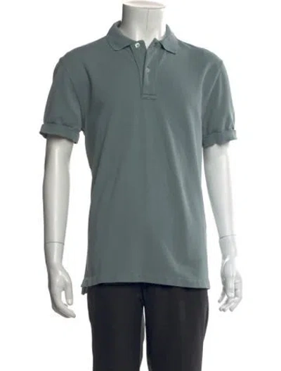 Pre-owned Tom Ford Collar Short Sleeve Polo Shirt In Green