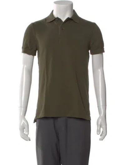 Pre-owned Tom Ford Collar Short Sleeve Polo Shirt In Green