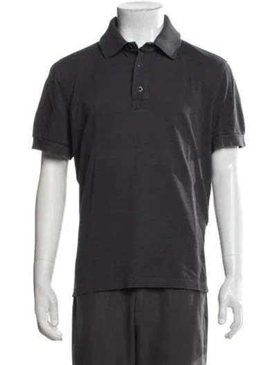 Pre-owned Tom Ford Collar Short Sleeve Polo Shirt In Grey/neutrals