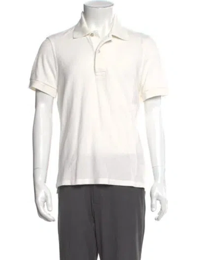 Pre-owned Tom Ford Collar Short Sleeve Polo Shirt In White