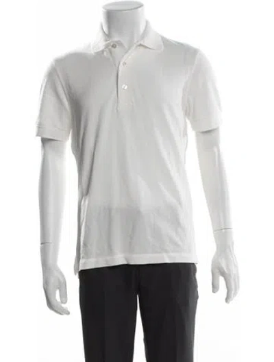 Pre-owned Tom Ford Collar Short Sleeve Polo Shirt In White