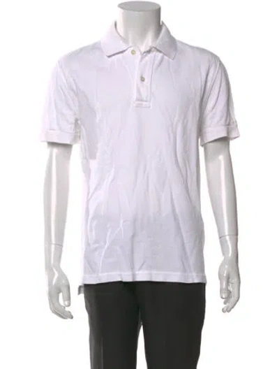 Pre-owned Tom Ford Collar Short Sleeve Polo Shirt In White