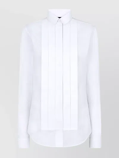 TOM FORD COLLARED LONG SLEEVE COTTON VOILE SHIRT