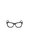 Tom Ford Color Contrast Thick Frame Flat Mirror In Black Eco/t Logo