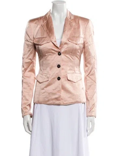 Pre-owned Tom Ford Colorblock Pattern Blazer In Pink