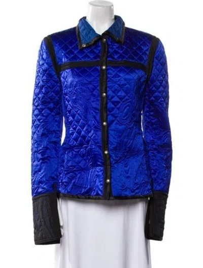 Pre-owned Tom Ford Colorblock Pattern Evening Jacket In Blue