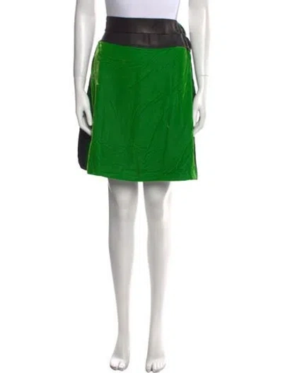 Pre-owned Tom Ford Colorblock Pattern Knee-length Skirt In Green