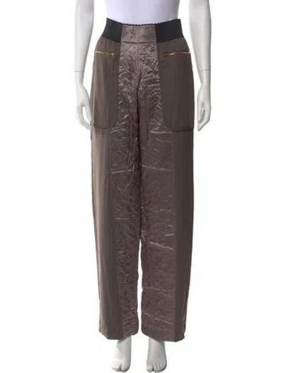 Pre-owned Tom Ford Colorblock Pattern Straight Leg Pants In Gray