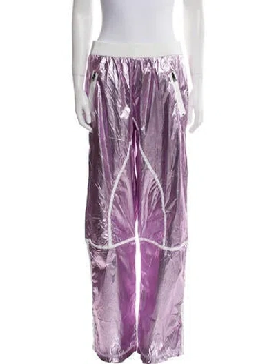 Pre-owned Tom Ford Colorblock Pattern Wide Leg Pants W/ Tags In Purple