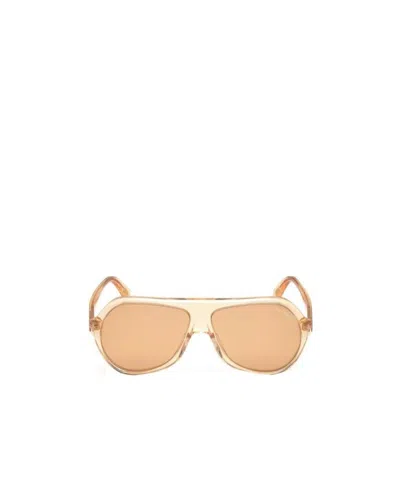 Tom Ford Colored Lens Round Sunglasses [tinted Lens Round Sunglasses] In Nude