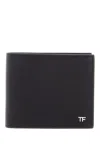 Tom Ford Saffiano Leather Bifold Wallet In Black (black)