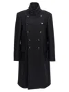 Tom Ford Wool Blend Melton Coat In Black