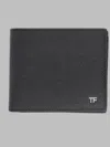 Tom Ford Compact Leather Wallet In Black