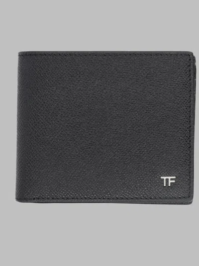 Tom Ford Compact Leather Wallet In Black