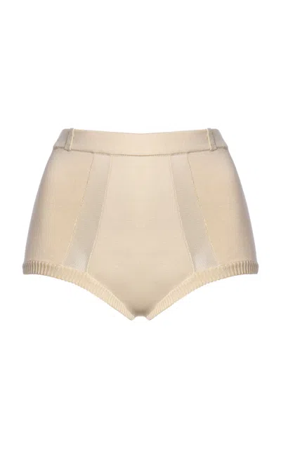 Tom Ford Compact Silk Knit High-waist Briefs In Multi