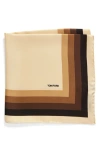Tom Ford Concentric Frame Mulberry Silk Pocket Square In Zbrow Multi Brown