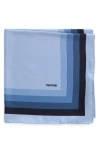 Tom Ford Concentric Frame Mulberry Silk Pocket Square In Zhbbl Multi Blue