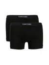 Tom Ford Mens Black Logo-embroidered Cotton-blend Jersey Boxers