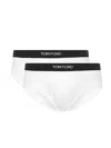 Tom Ford Two-pack Stretch Cotton And Modal-blend Briefs In White