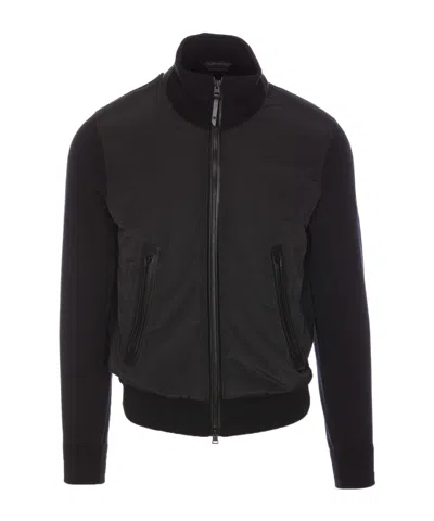 Tom Ford Contrast-color Paneled Jacket In Black