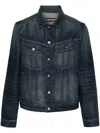 Tom Ford Broken Denim Twill Jacket In Blau