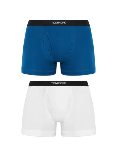 Tom Ford Contrast Waistband Boxers In White