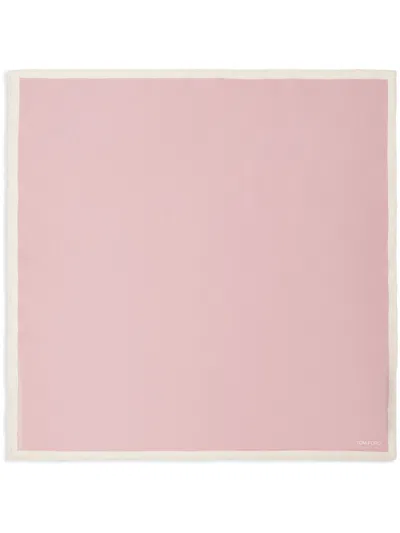 Tom Ford Contrasting Border Scarf In Pink