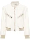 Tom Ford Contrasting-trim Jacket In Neutrals