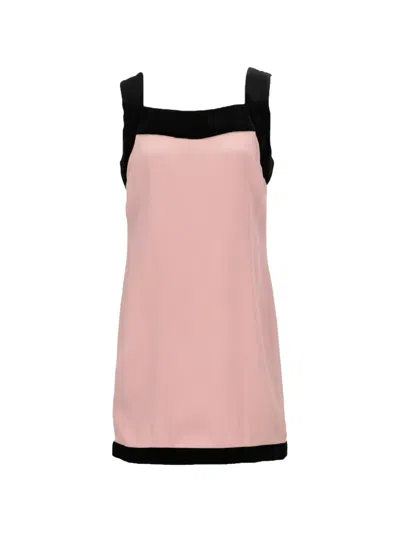 Tom Ford Contrast-trim Sleeveless Mini Dress In Neutral