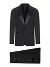 Tom Ford Satin-lapels Single-breasted Suit In Black