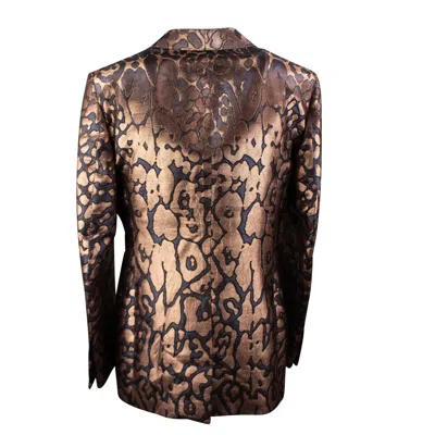 Tom Ford Copper Atticus Nature Abstract Suit Jacket In Brown