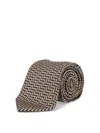 Tom Ford Patterned Silk Tie In Brown