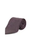 Tom Ford Patterned Silk Tie In Pink