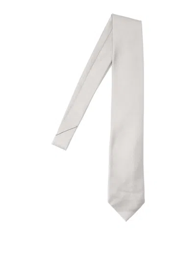 Tom Ford Striped Tie In Grey