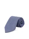Tom Ford Houndstooth-pattern Silk Tie In Blue