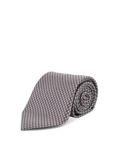 Tom Ford Silk Tie In Brown