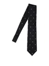 Tom Ford Slim Pointed Polka Dot Ties In Black
