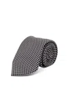 Tom Ford Silk Patterned Tie In Black